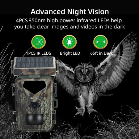 20MP 1080P Hunting Camera - 0.3s Trigger Speed Night Vision