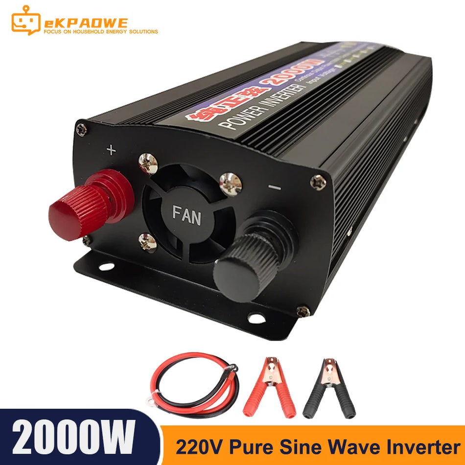 Inverter a onda sinusoidale pura 2000W 12/24/48V a 230V presa EU