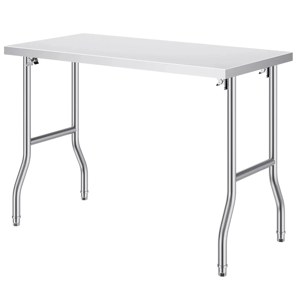 Open Stainless Steel Folding Kitchen Table Shelves
