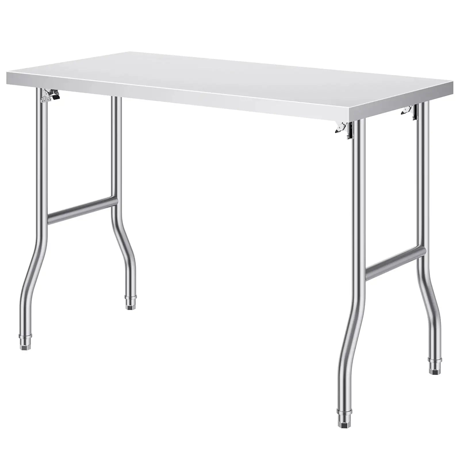 Open Stainless Steel Folding Kitchen Table Shelves