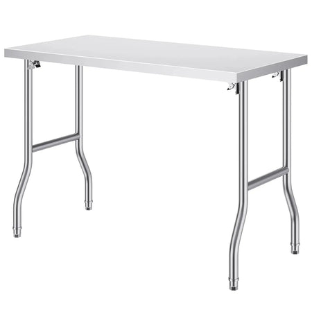 Open Stainless Steel Folding Kitchen Table Shelves
