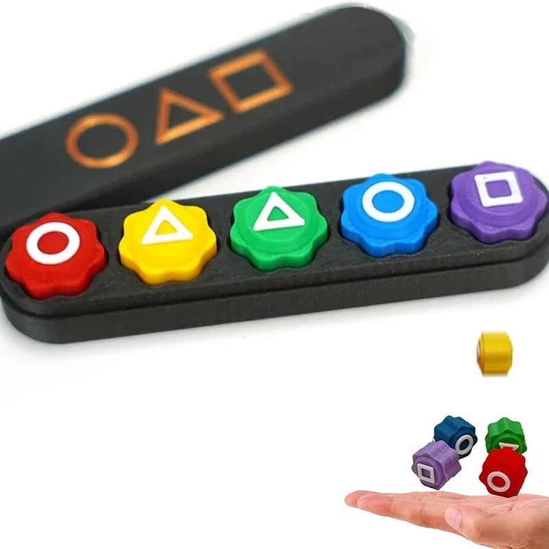 Gonggi Traditional Korean Tossing Game &ndash; Hand Eye Coordination Training Toy 5 Dice Strip Base