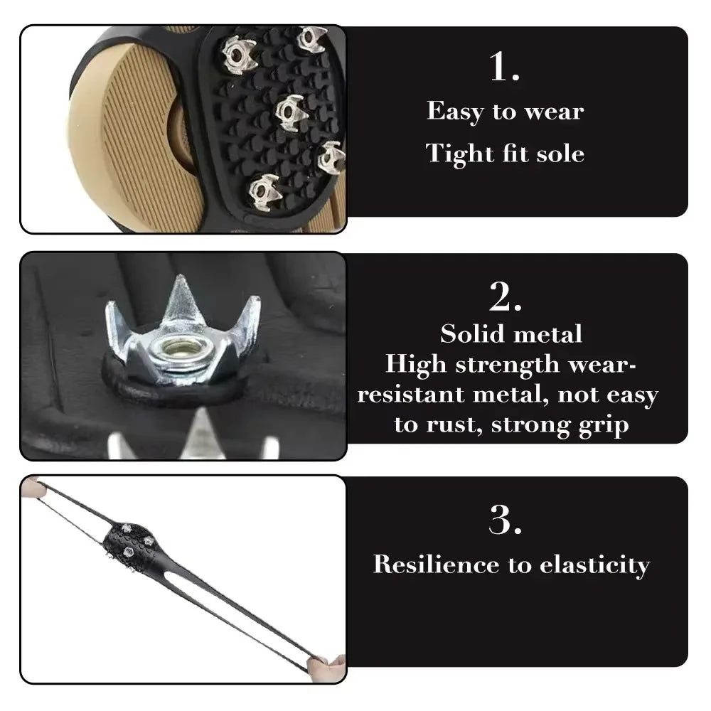 NoEnName_Null 5-Stud Anti-Slip Crampons for Winter Hiking and Climbing