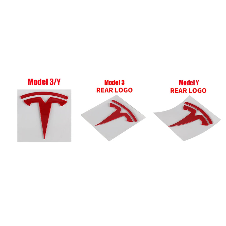 Emblema Adesivo do Capô Frontal para Tesla Model Y e Model 3