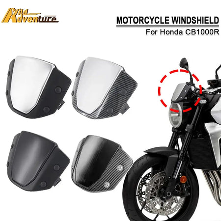 CB1000R Motorcycle Windshield For Honda CB1000 R 2018-2020 CB 1000R 21-2023 Sport Windshield Wind Deflector Visor Screen Bracket by InterCyprus Trading Ltd
