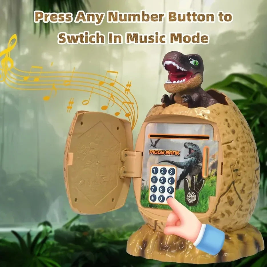 Piggy Bank Dinosaur Egg Model Money Box &ndash; Password Safe