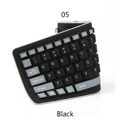 Portable Silicone Roll Up Keyboard &ndash; Ultra Quiet Waterproof Black