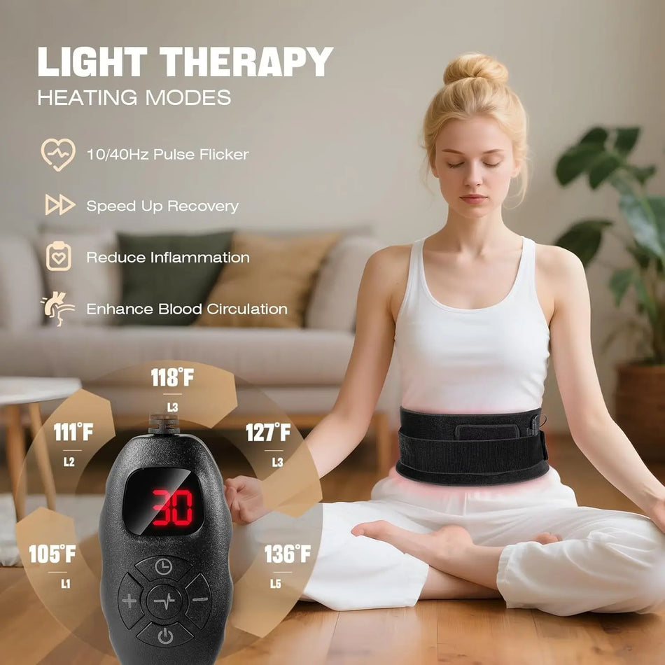 Infrared Light Therapy Belt 660nm and 850nm for Waist Arm and Back Pain Relief