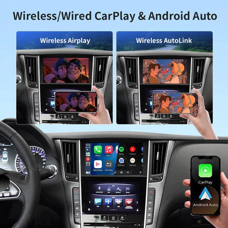 New Upgrade Wireless CarPlay Android Auto Module for Infiniti QX50 Q50L Q50 Q60 QX60 Armada Y62 Mirror Link AirPlay Decoder Box by InterCyprus Trading Ltd