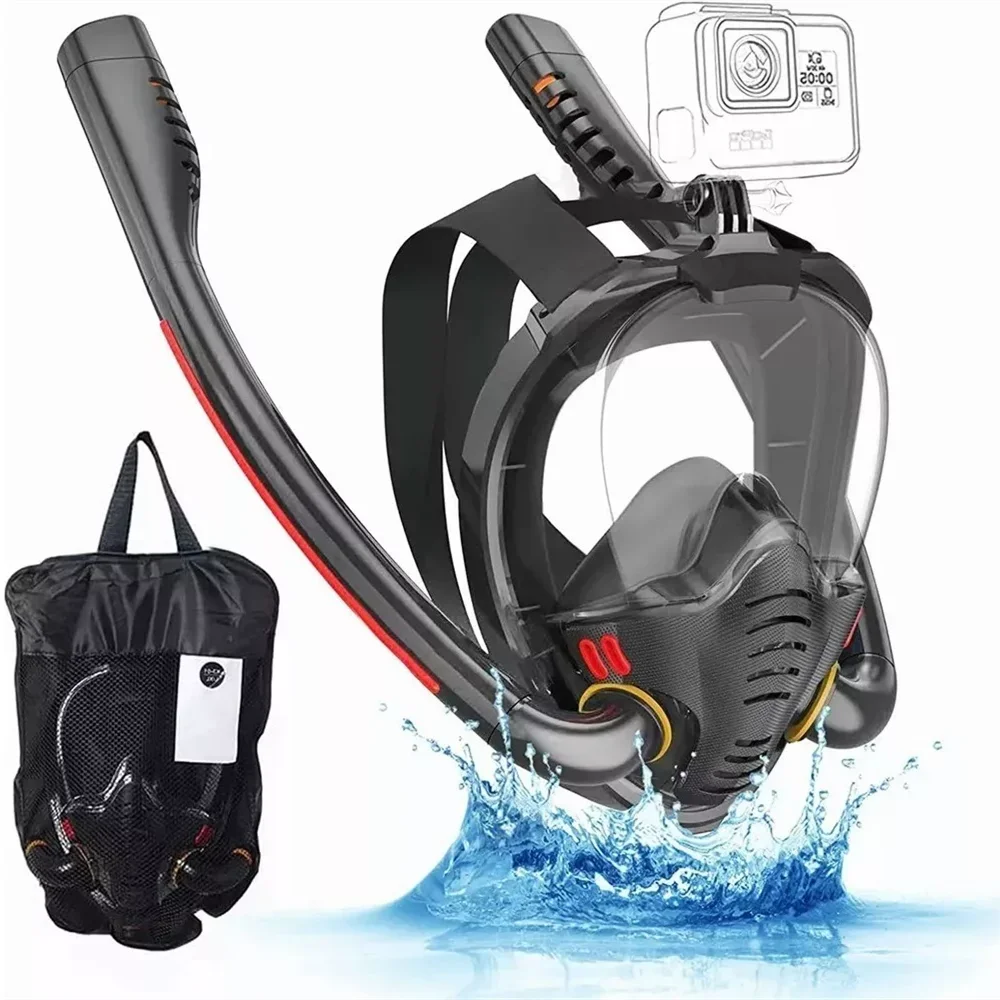 Snorkeling Mask Double Tube &ndash; Full Dry Underwater Breathing
