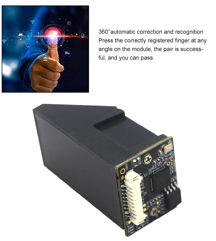 Uart Fingerprint Reader Sensor Module Optical Fingerprint Module Finger ...