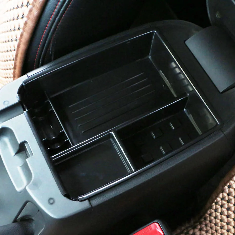 Armrest Box Storage for Kia Sportage 3 R 2011-2015 Black ABS Plastic Finish Tool Free Install