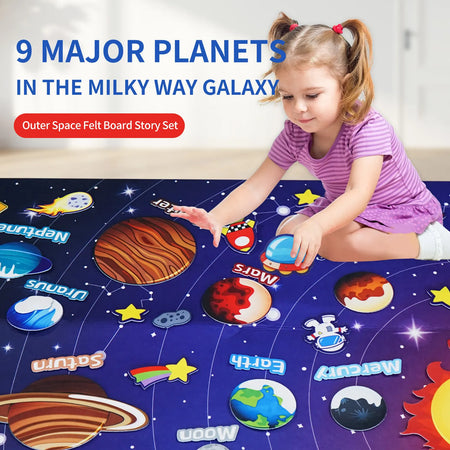 41PCS Space Felt Story Board Set &ndash; Hangable Solar System Kit