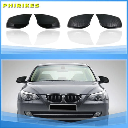Glossy Black Door Side Mirror Cover Caps For-BMW E60 E61 E63 E64 5/6 Series 2003-2010 by InterCyprus Trading Ltd