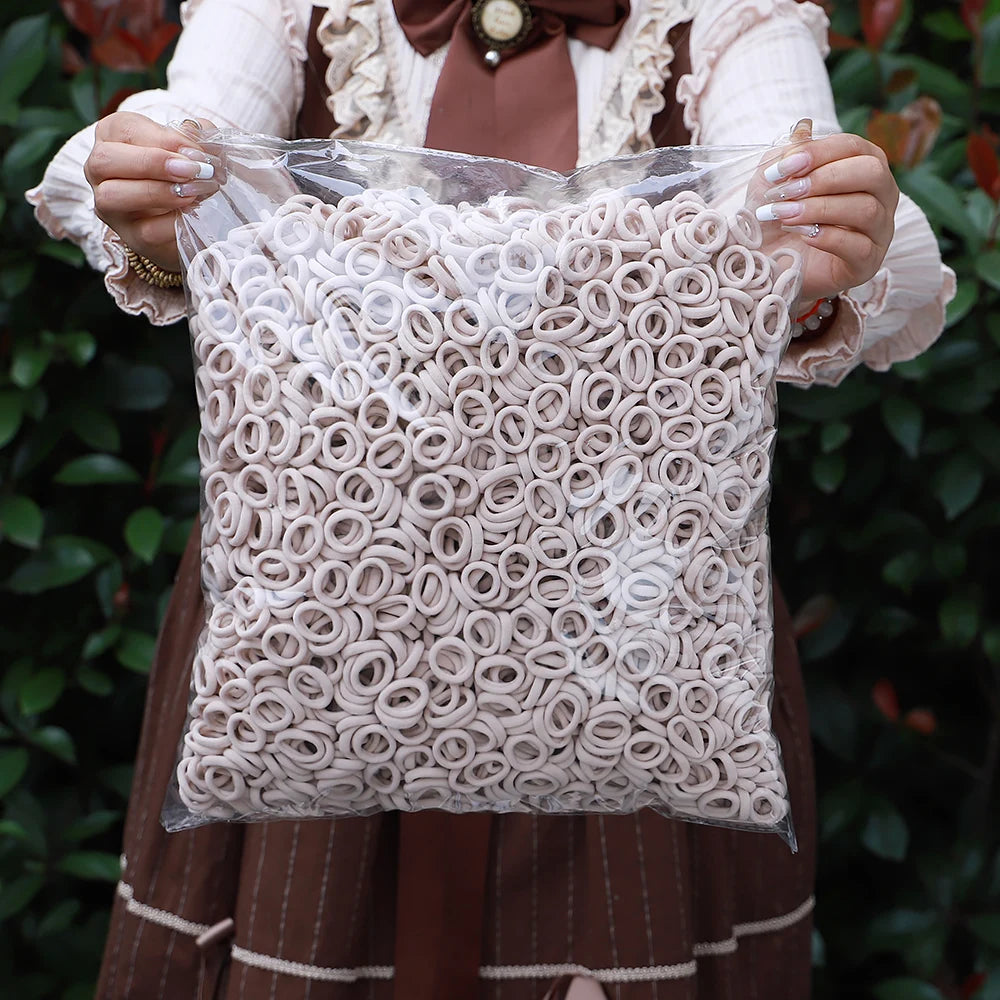 50PCS Colourful Nylon Elastic Hair Ties for Girls and Babies 8