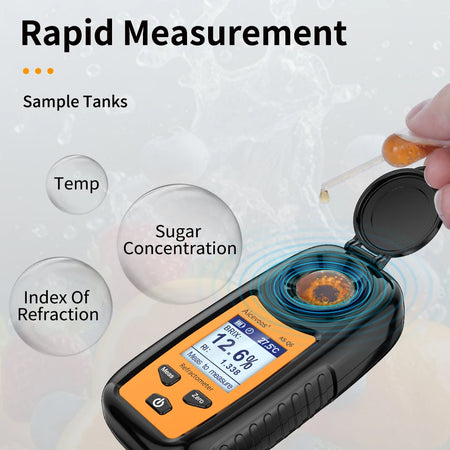 Aicevoos Digital Refractometer Brix Meter - Accurate Sugar Content Measurement for Beverages &amp; More