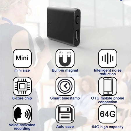 Mini Voice Activated Recorder &ndash; Ultra Compact Design