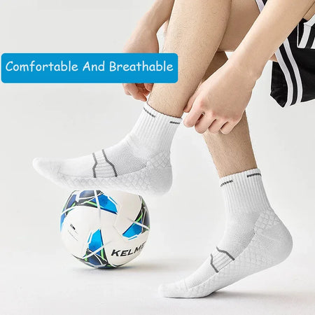 4 Pairs Pro Performance Sport Socks - Breathable Cushioned