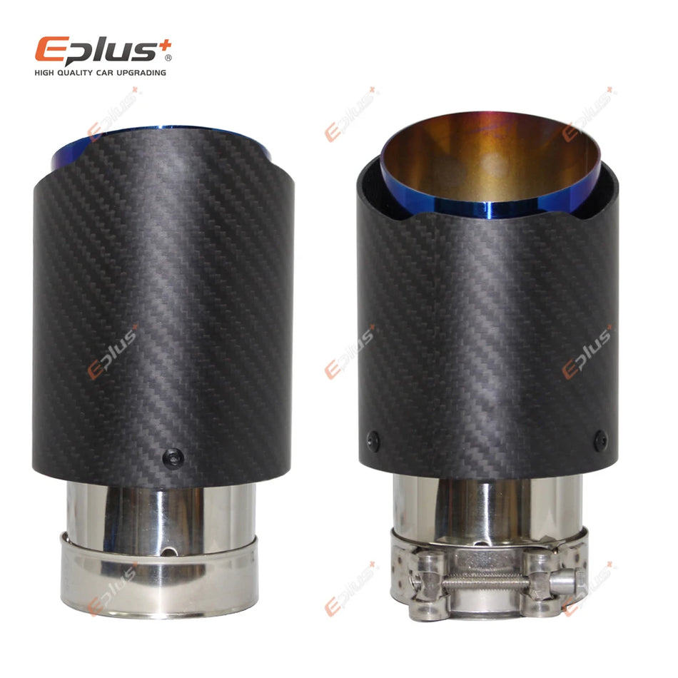 Universal Car Matte Carbon Fiber Muffler Tip, Exhaust Pipe