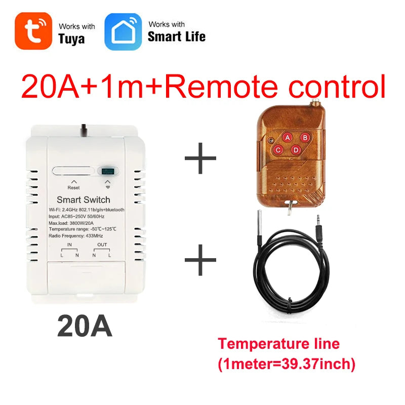 WKD-TH08 &ndash; Alexa Compatible Energy Monitoring Thermostat 20A 1M Remote contro