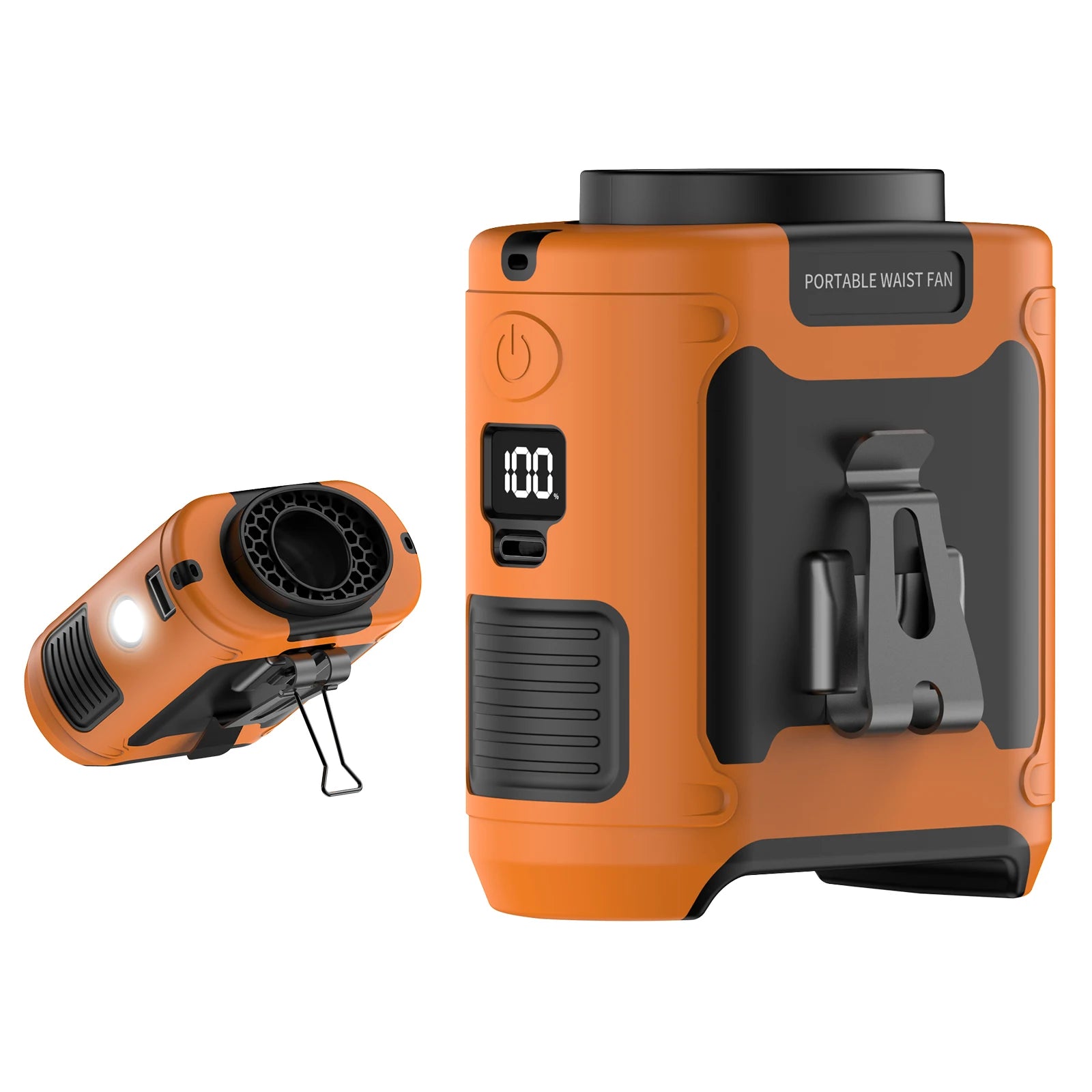 Socoolfan 20000mAh &ndash; Powerful Portable Neck Fan with Power Bank 10000mAh Orange