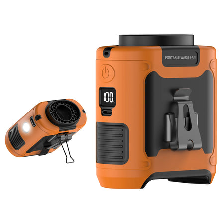 Socoolfan 20000mAh &ndash; Powerful Portable Neck Fan with Power Bank 10000mAh Orange