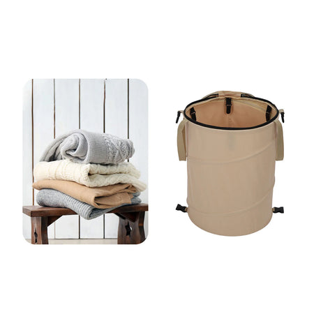 Camping Trash Can &ndash; Large 37.8L Capacity Foldable With Lid