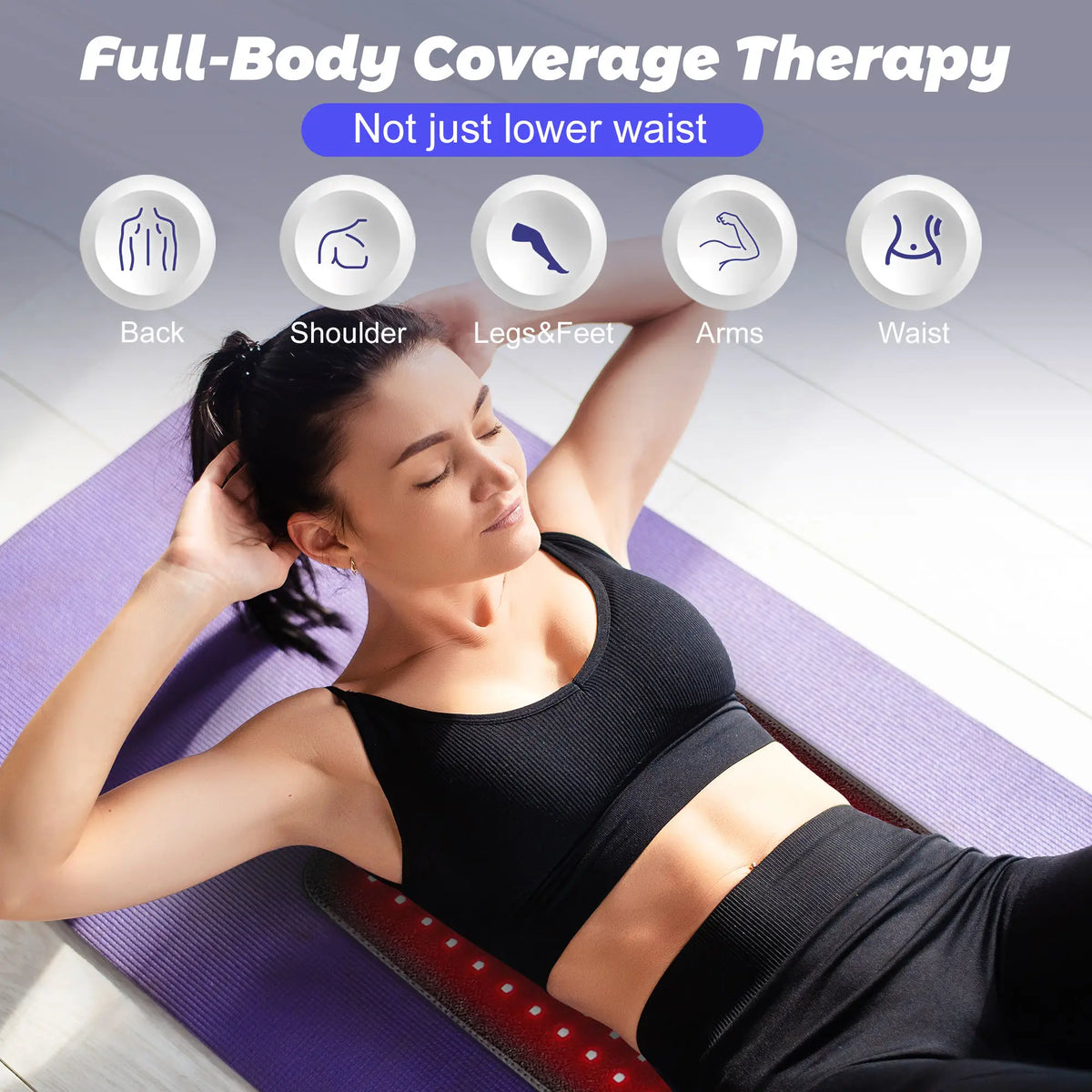 Reduff06Infrared Therapy Belt Body Wearable Wrap Large heating Pad LED Beauty Devices for Face and Body Shoulder Joint Muscle