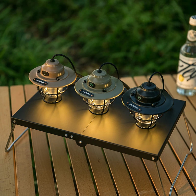 PACOONE Retro Portable Camping Lantern &ndash; IPX4 Waterproof Design