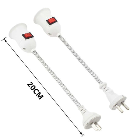 Flexible E27 Lamp Holder with On/Off Switch and Multiplug Adaptability