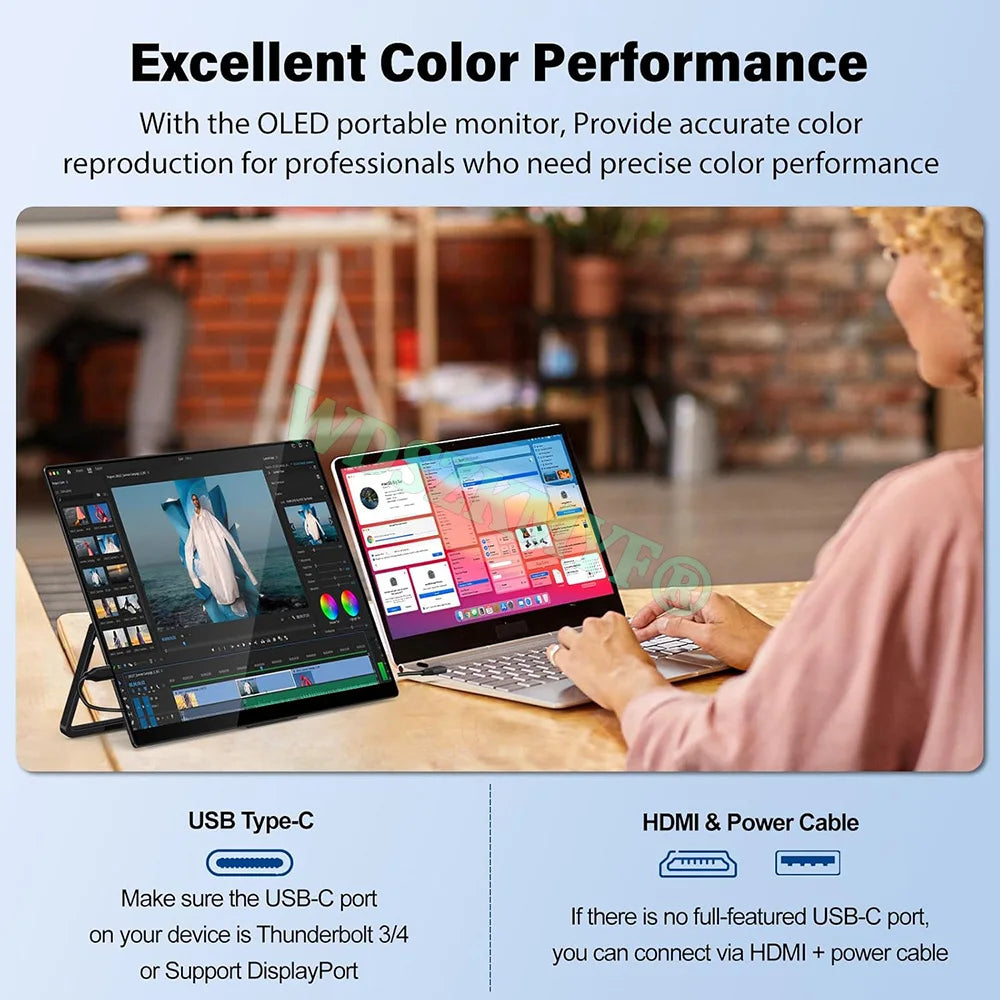 JJRC 14.1 Inch Portable Monitor &ndash; Full HD 1080P IPS Display