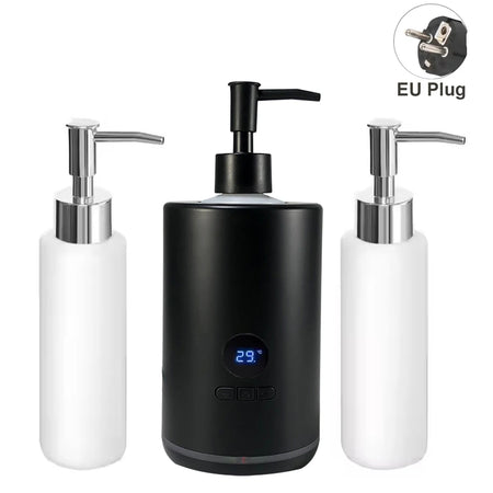 Massage Oil Warmer Lotion Heater &ndash; LED Display Timer Black EU Plug