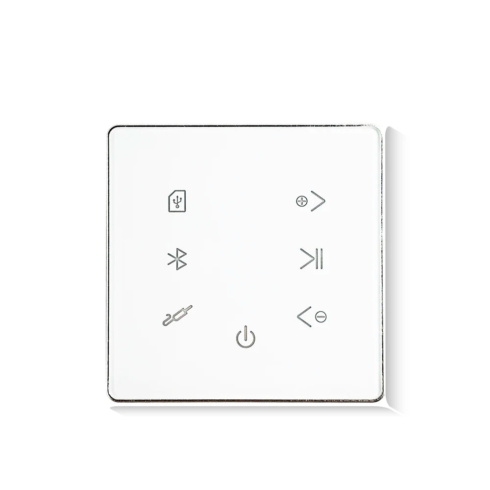 YINLEENCL Mini Touch Smart Bluetooth Wall Amplifier with Remote Control 4CH White