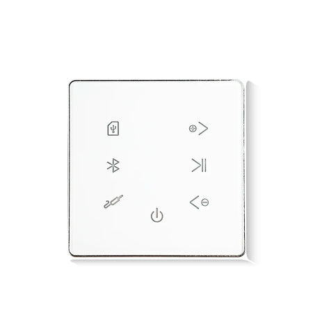 YINLEENCL Mini Touch Smart Bluetooth Wall Amplifier with Remote Control 4CH White