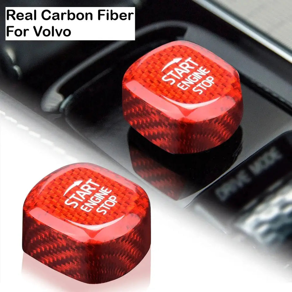 Carbon Fiber Start Stop Button Cover for Volvo XC60 XC90 S60 by InterCyprus Trading Ltd