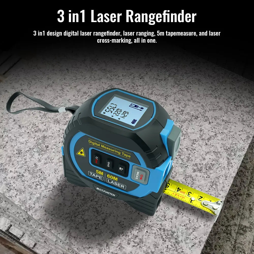 Protable Laser Tape Measure 3in1 &ndash; High Precision Laser