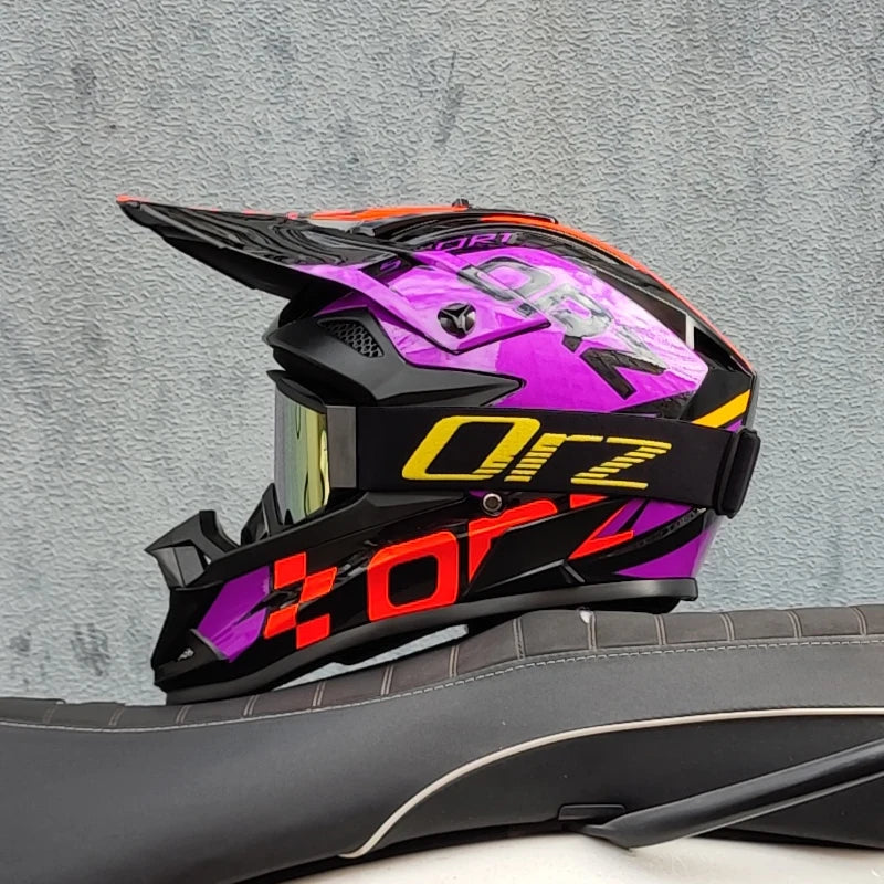 ORZ Off Road Helmet - Unisex Full Face Safety DOT Approved