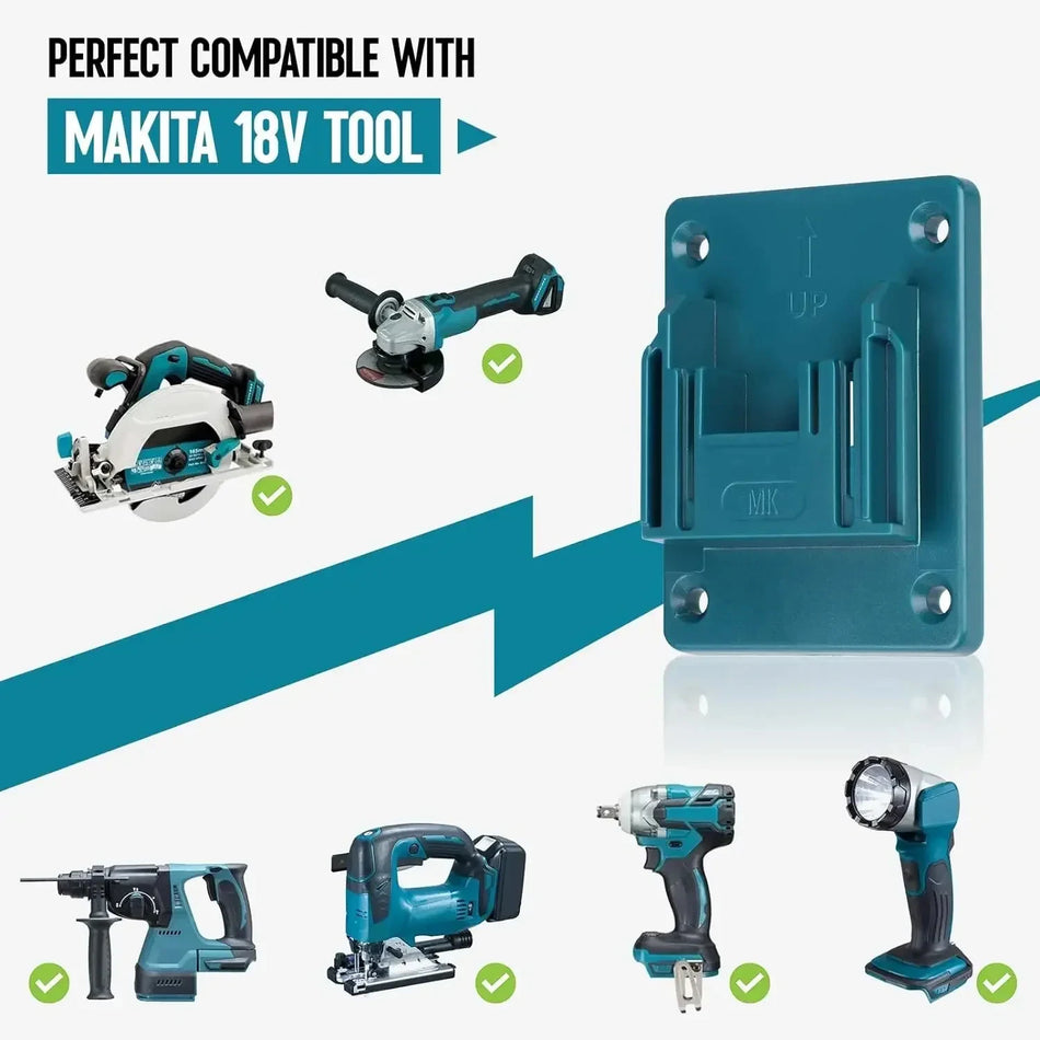 Suporte de Ferramentas Elétricas para Montagem na Parede em Pacote de 5 para Bosch Makita 18V