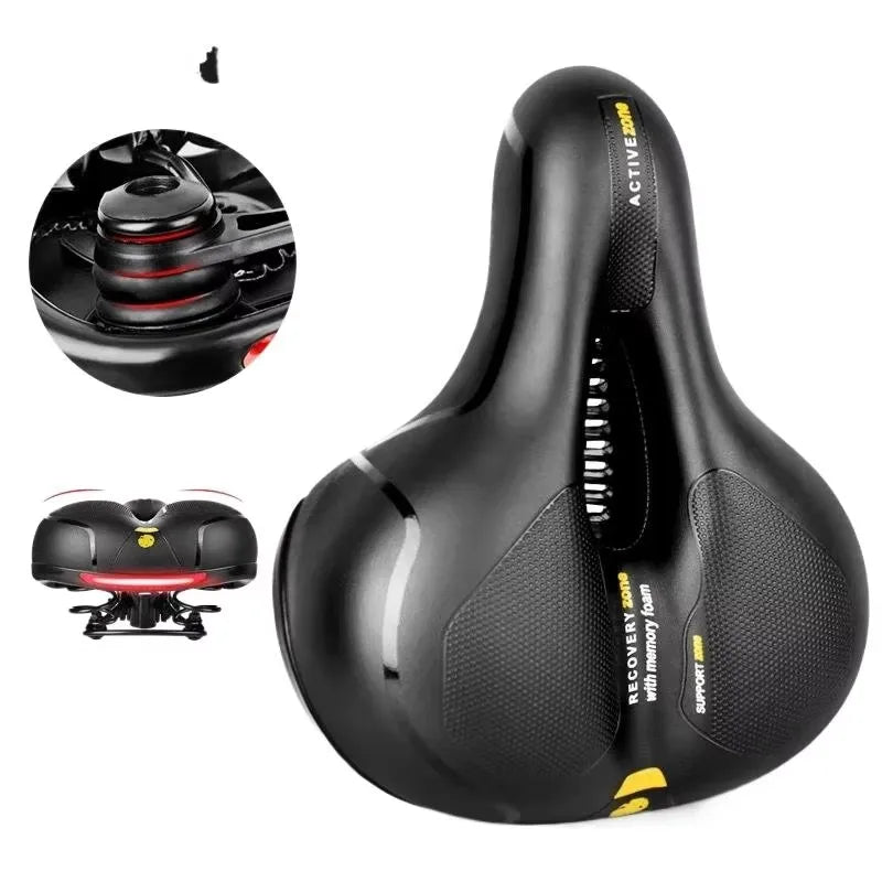 Hollow Breathable Bicycle Saddle &ndash; Shock Absorbing Comfort Yellow