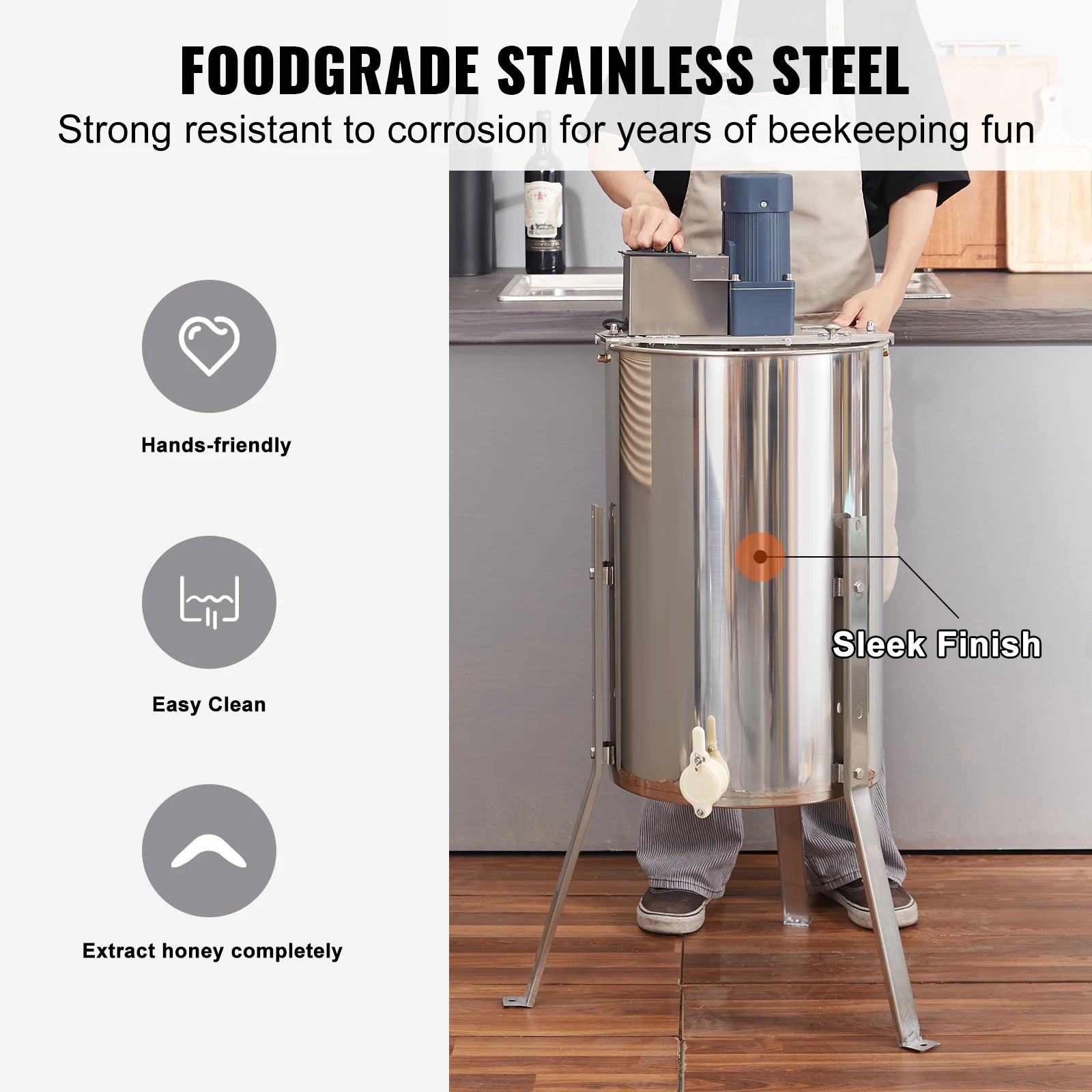 VEVOR Honey Extractor 2 3 4 Frame &ndash; Electric And Manual