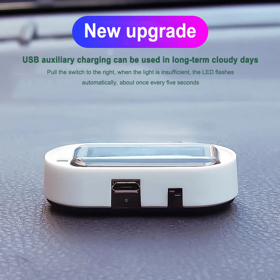 Saules enerģijas LED viltus drošības gaisma simulēta automašīnas trauksme