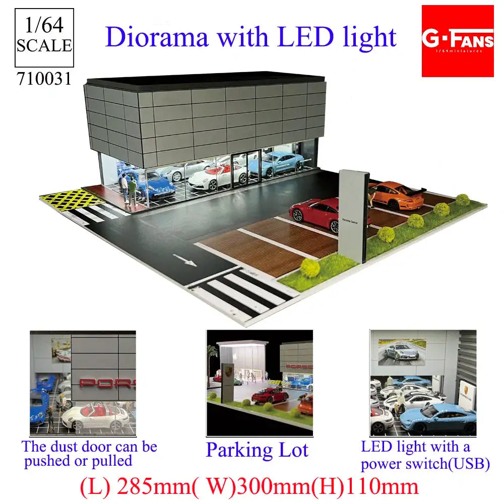 GFans 1:64 Diorama Car Garage &ndash; LED Lights Display 710031