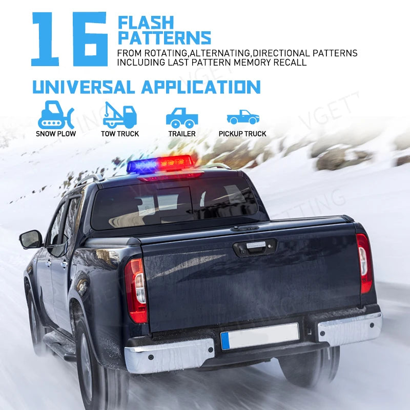 36 LED Roof Top Strobe Light - Magnetic Mount Beacon