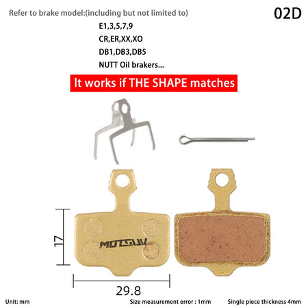 Copper Base Bike Brake Pads &ndash; Broad Disc Brake Compatibility 02D