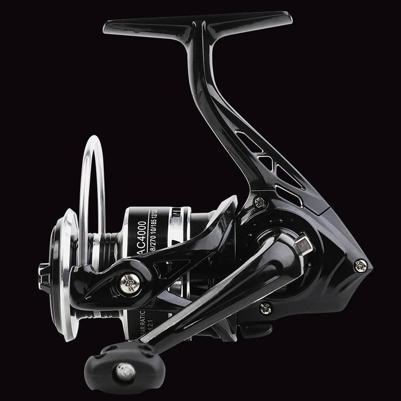 BILLINGS Spinning Fishing Reel AC1000-7000 - Max Drag 10KG, Aluminum Design, Interchangeable Handle black / 4000 Series