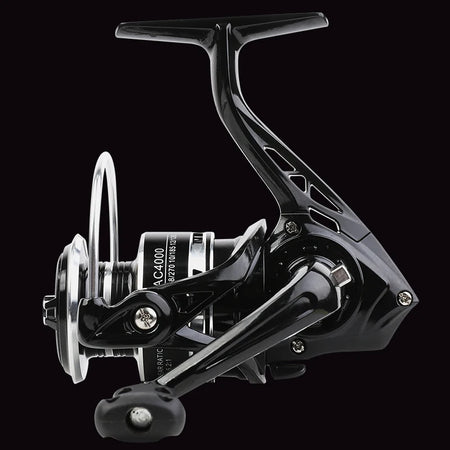 BILLINGS Spinning Fishing Reel AC1000-7000 - Max Drag 10KG, Aluminum Design, Interchangeable Handle black / 4000 Series