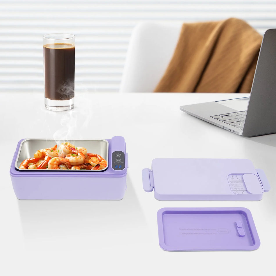 Elektrische Lunchbox 40W Voedselverwarmer voor Auto Reizen, USB Verwarming, 1L