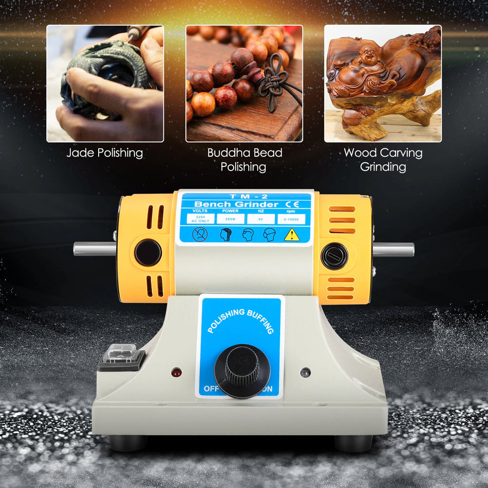 350W Bordsputsare för träbearbetning Smyckes slipning Bänk