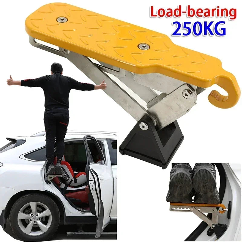 Car Roof Rack Step Foldable &ndash; Anti Slip Aluminium Design