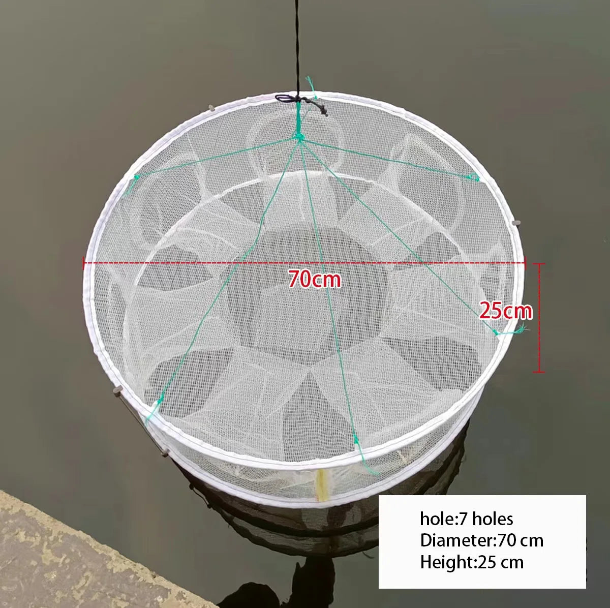 Foldable Automatic Fishing Net for Crabs, Lobsters, and More - Durable &amp; Easy to Use